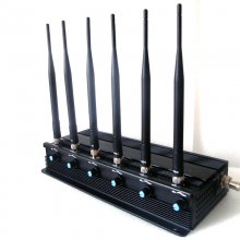Adjustable 3G/4G High Power Cell phone Jammer with 6 Powerful An