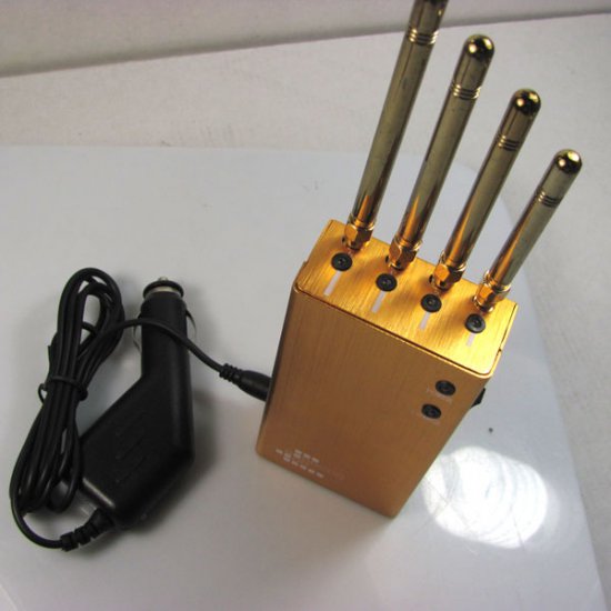 Powerful Golden Portable Cell phone & Wi-Fi & GPS Jammer - Click Image to Close