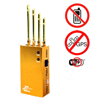 Powerful Golden Portable Cell phone & Wi-Fi & GPS Jammer - Click Image to Close